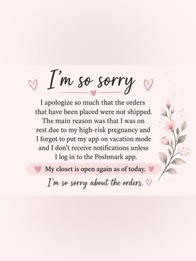 Apology Sign Wall Art - Pink & Black